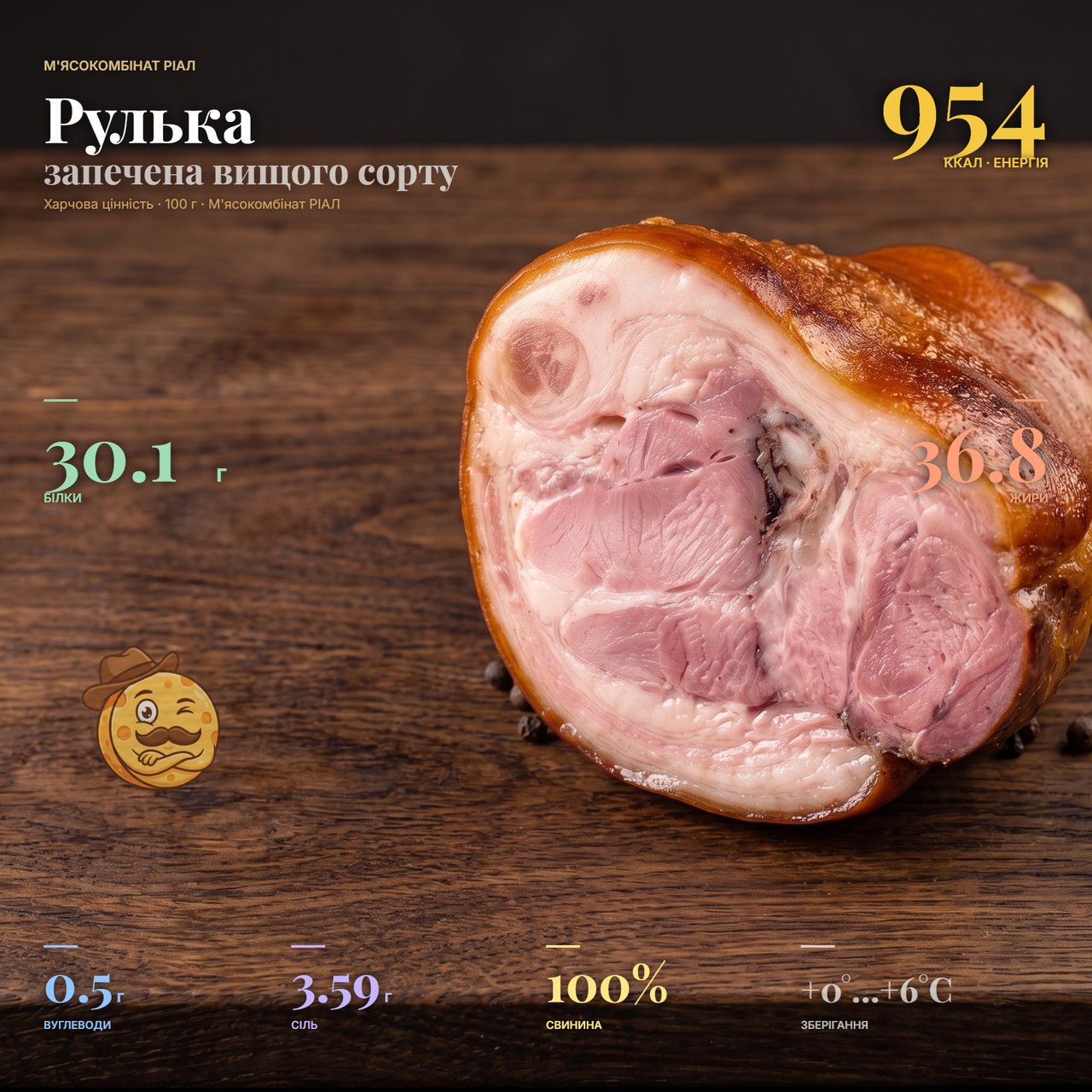 Рулька свиняча запечена, вищого сорту - Зображення 3