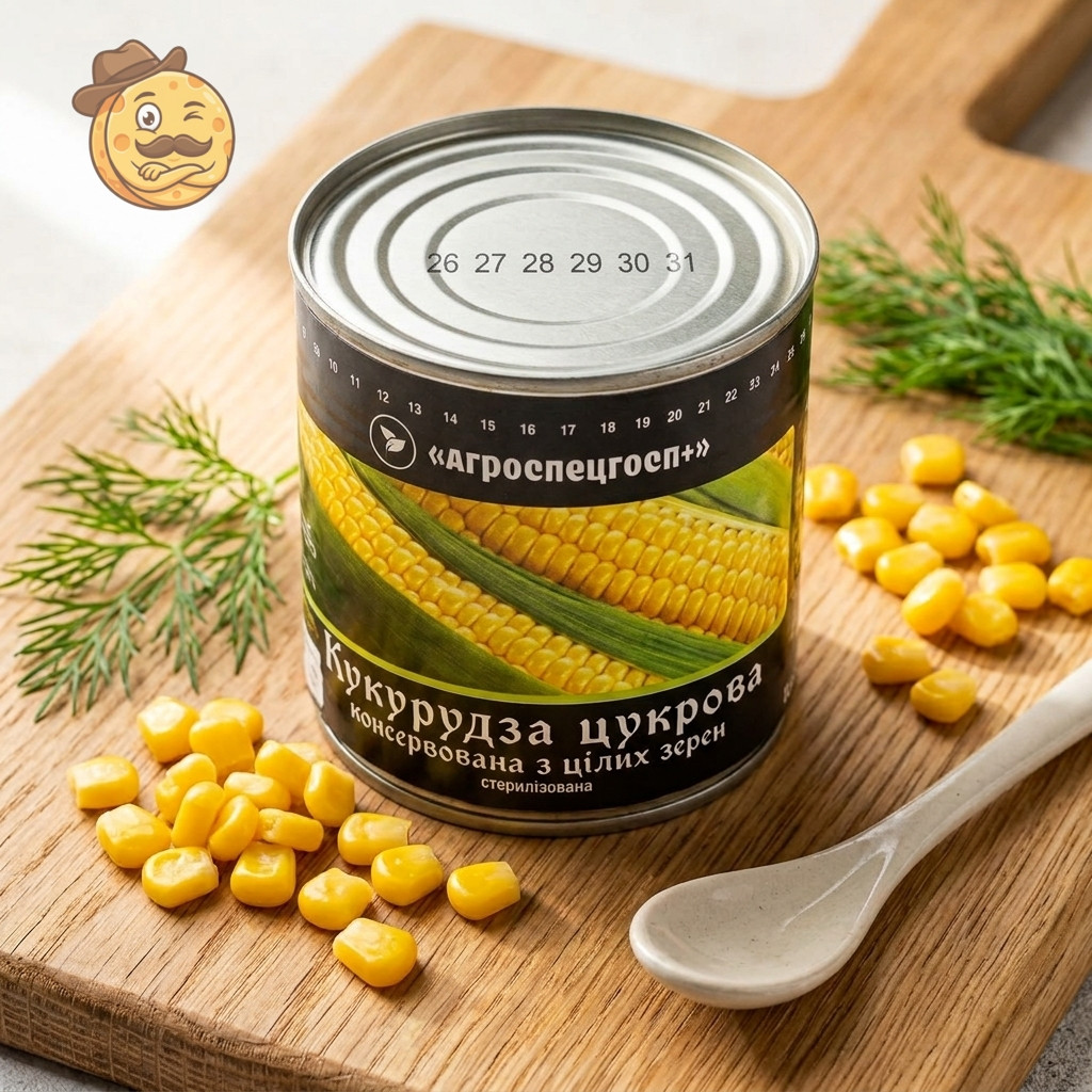 Кукурудза цукрова консервована з цілих зерен 425 г